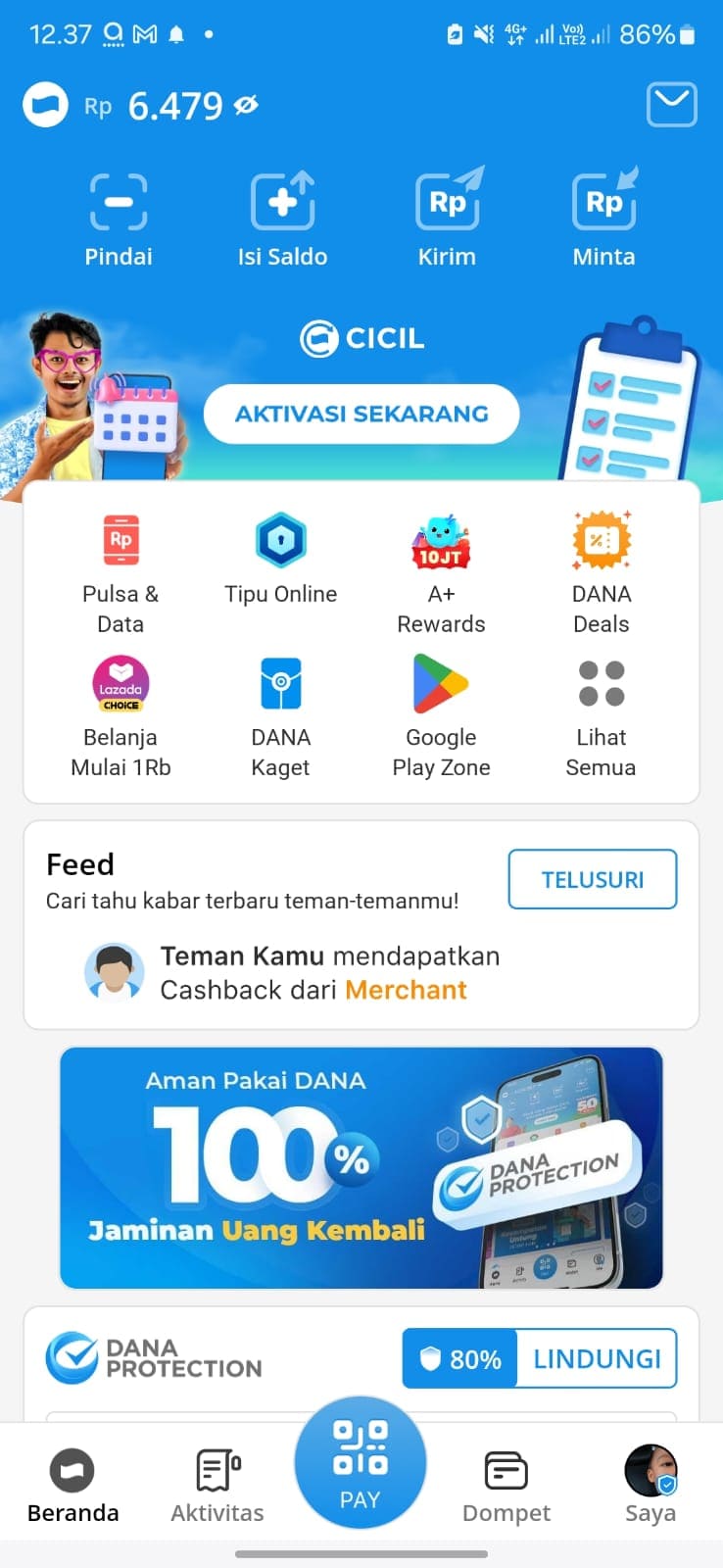 top up paypal dana